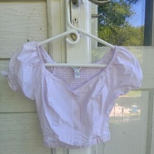 Cropped Puff Sleeve Top